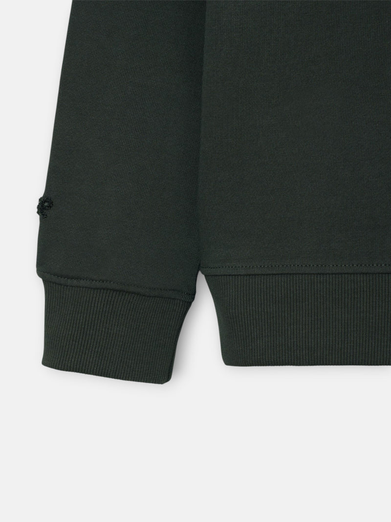 Sweatshirt bolso etiqueta caqui