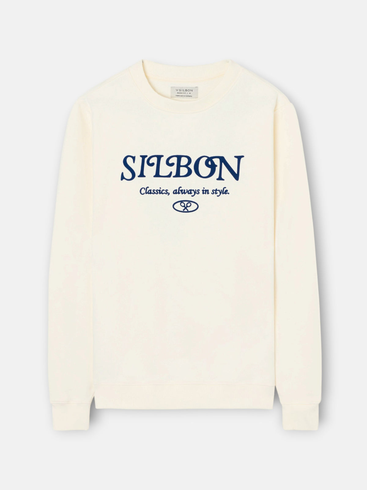 Sudadera bordado classics in style crema