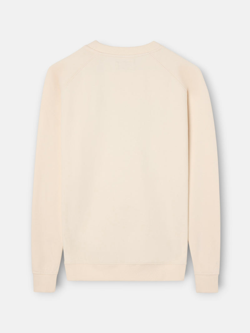 Sweatshirt raglã silbon patch creme