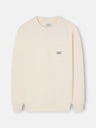 Sweatshirt bolso etiqueta creme