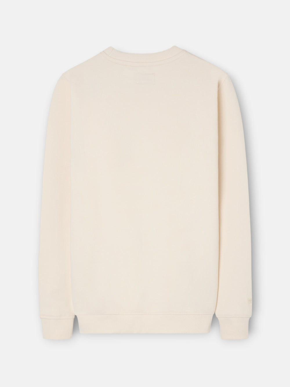 Sudadera bolsillo etiqueta crema