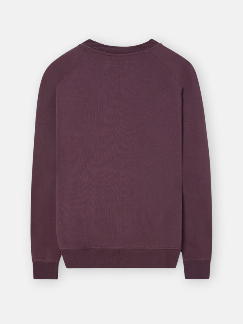 Sudadera ranglan silbon patch burdeos