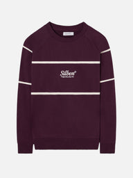 Sweatshirt special fit raglan riscas bordô