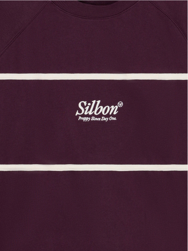 Sweatshirt special fit raglan riscas bordô