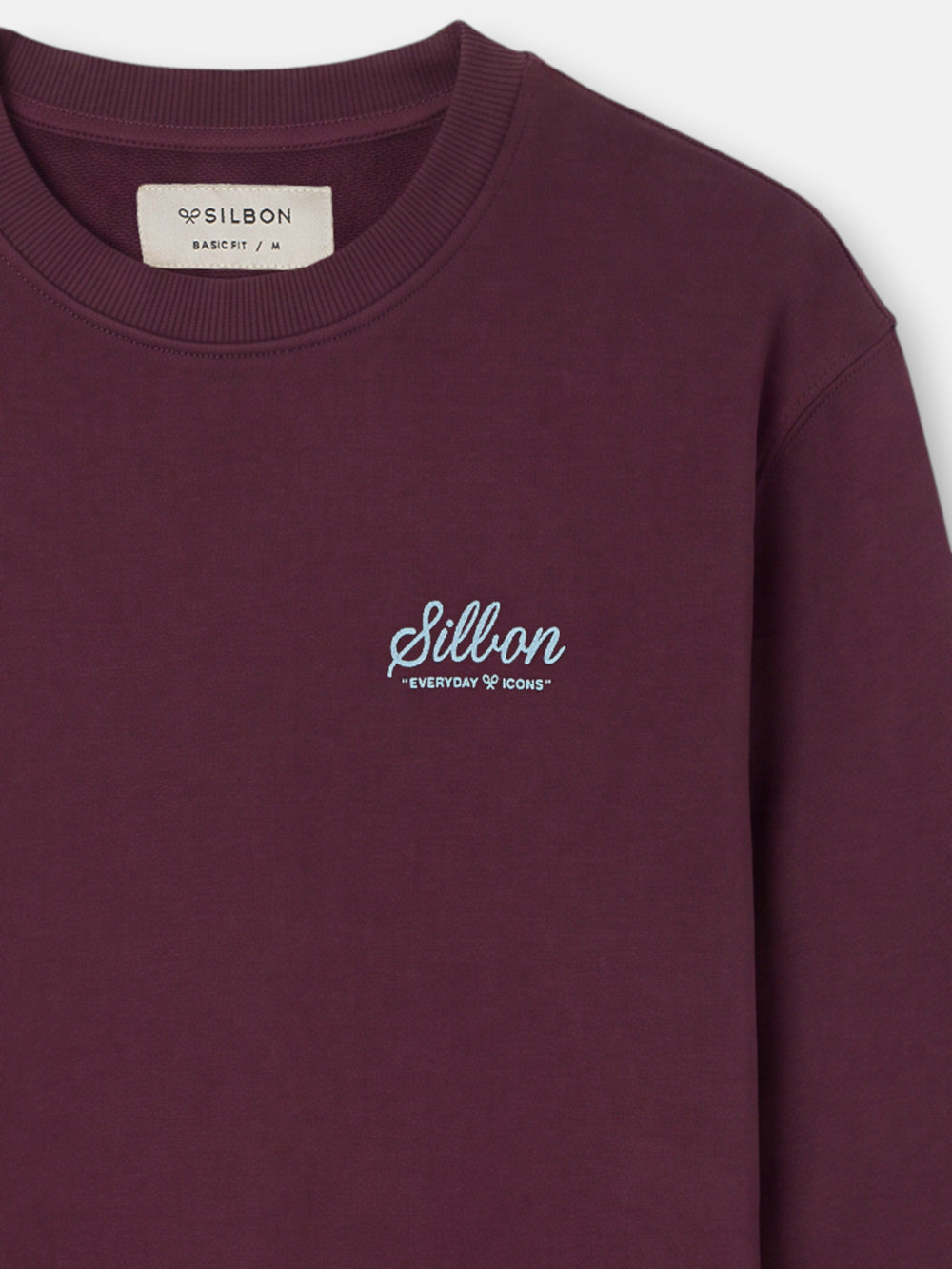 Sudadera varsity club burdeos