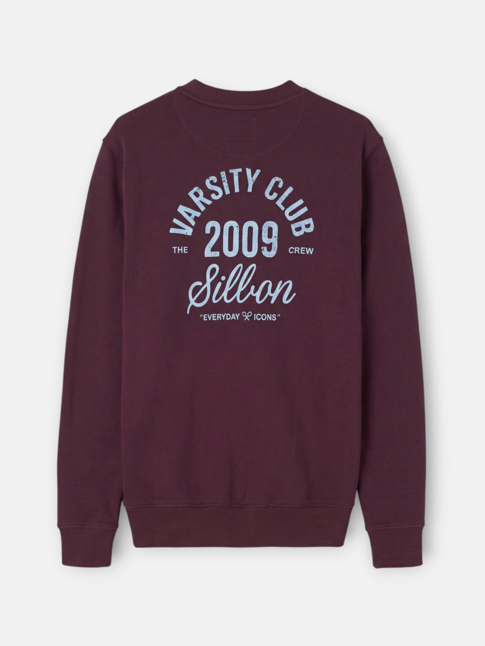 Sudadera varsity club burdeos