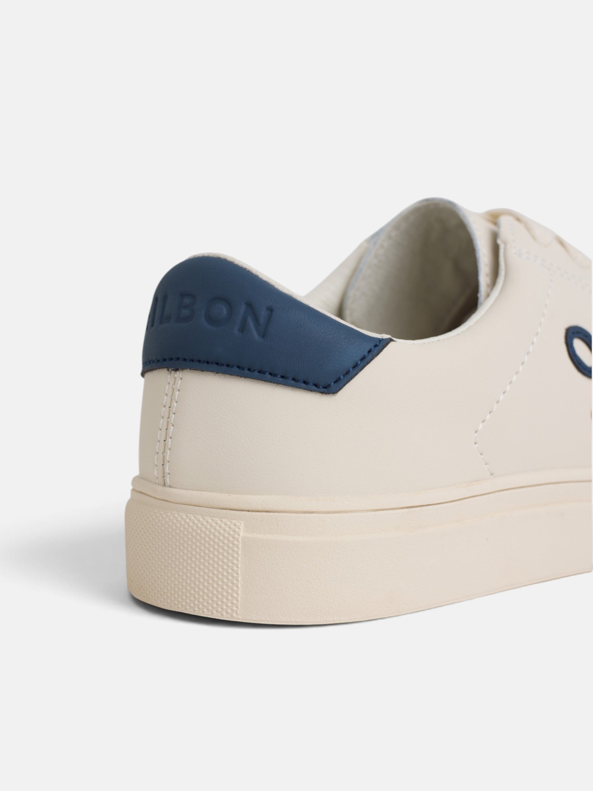 Zapatilla silbon clasica blanca azul marino