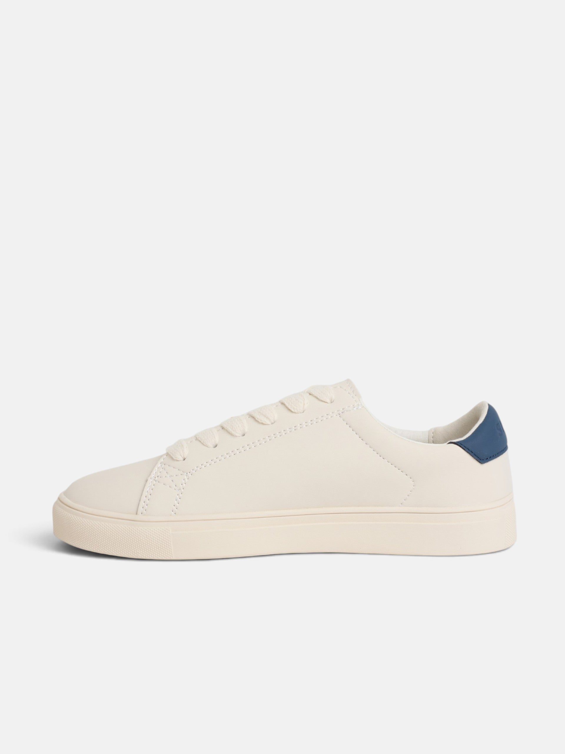 Zapatilla silbon clasica blanca azul marino