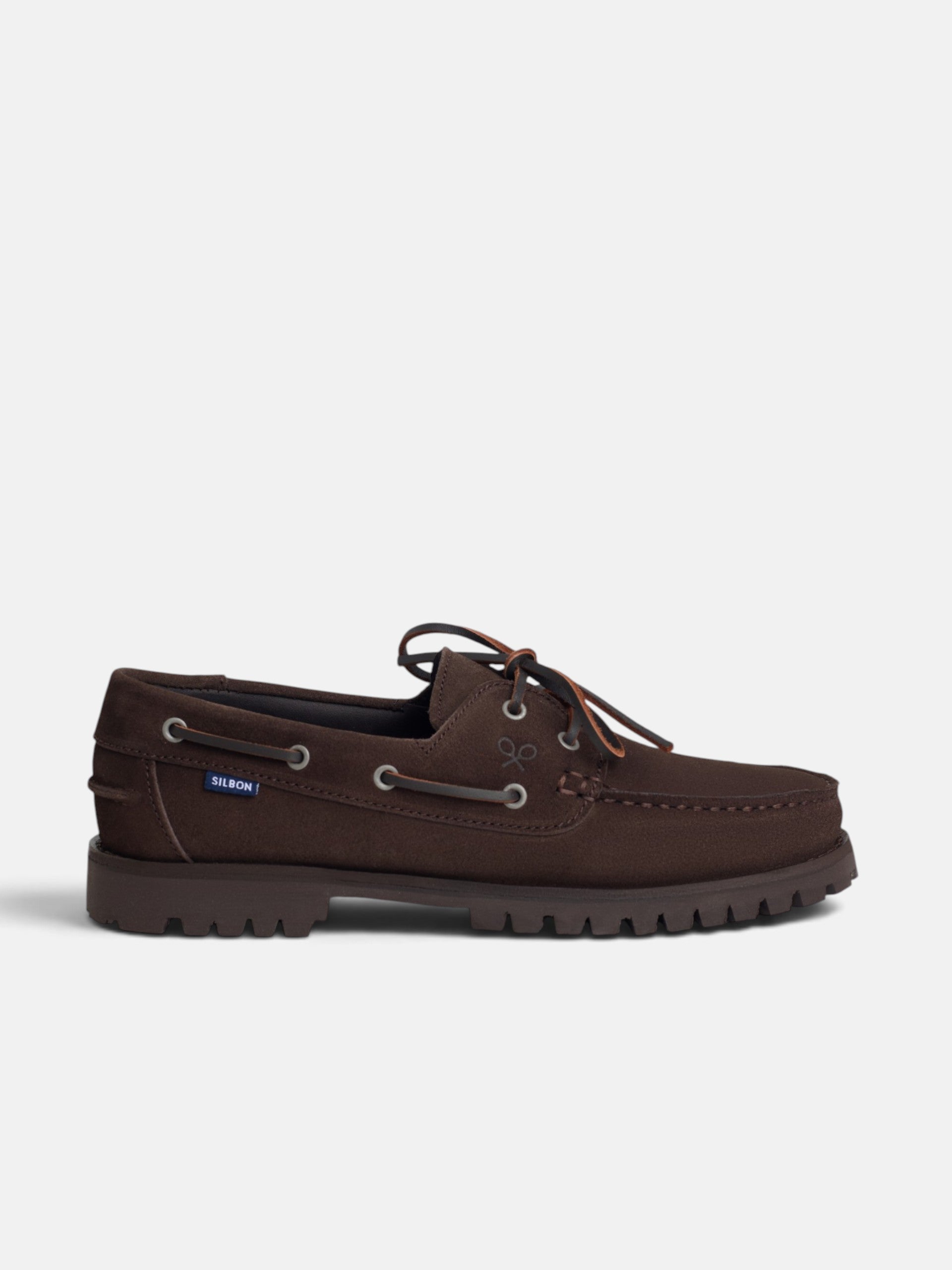 Zapato nautico serraje marron oscuro