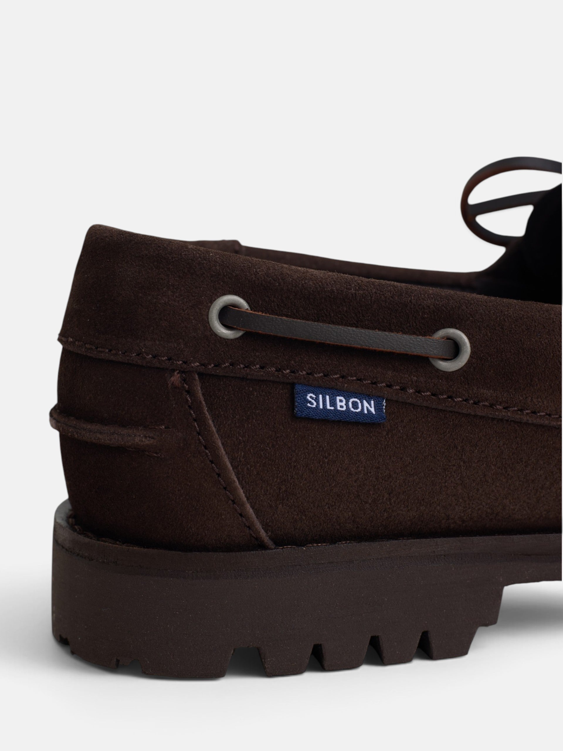 Zapato nautico serraje marron oscuro