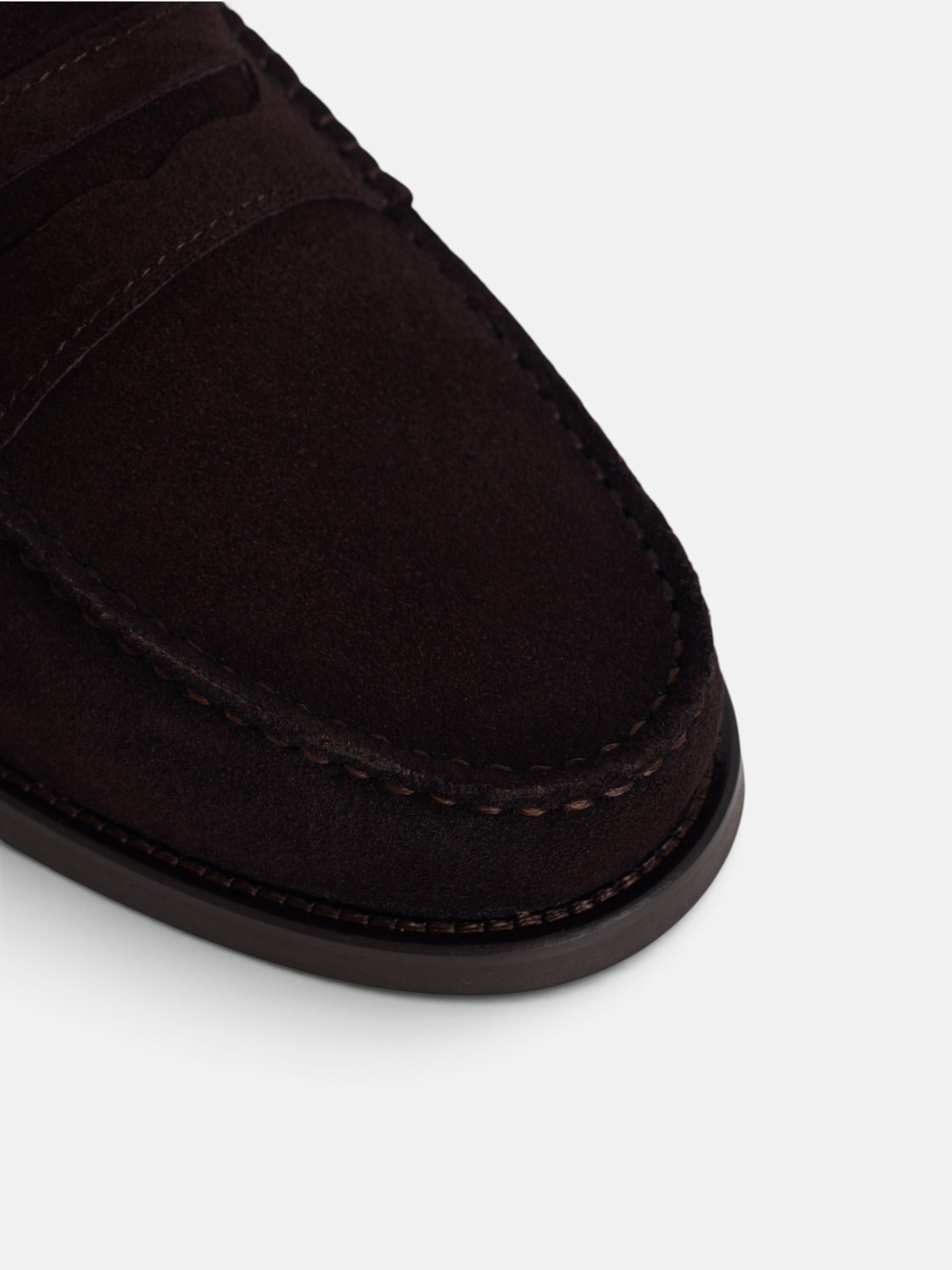 Zapato mocasin ante marron claro