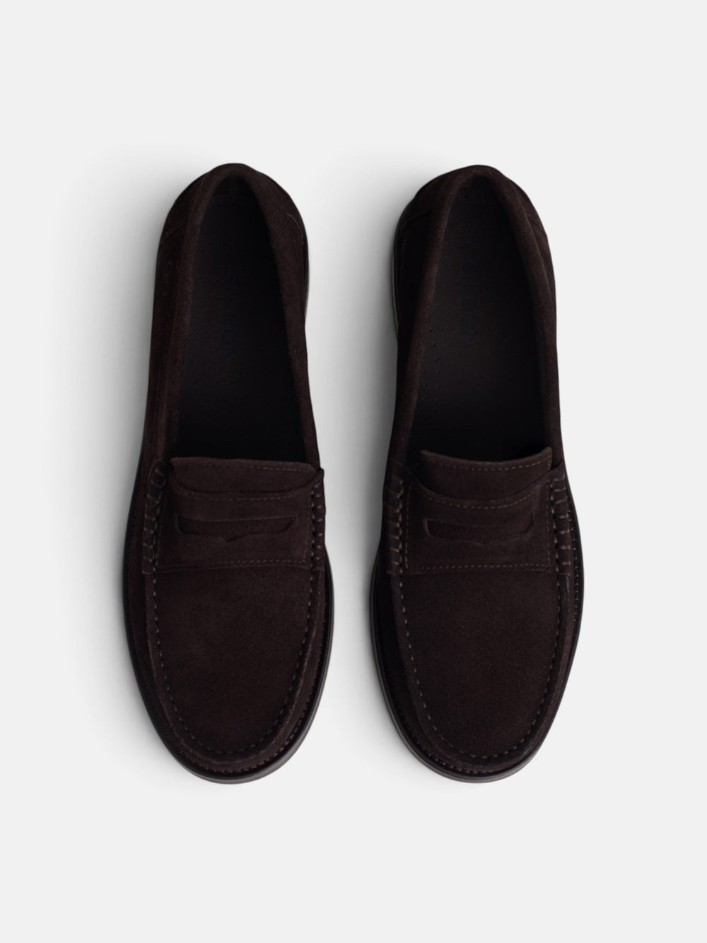 Light brown suede loafer shoe