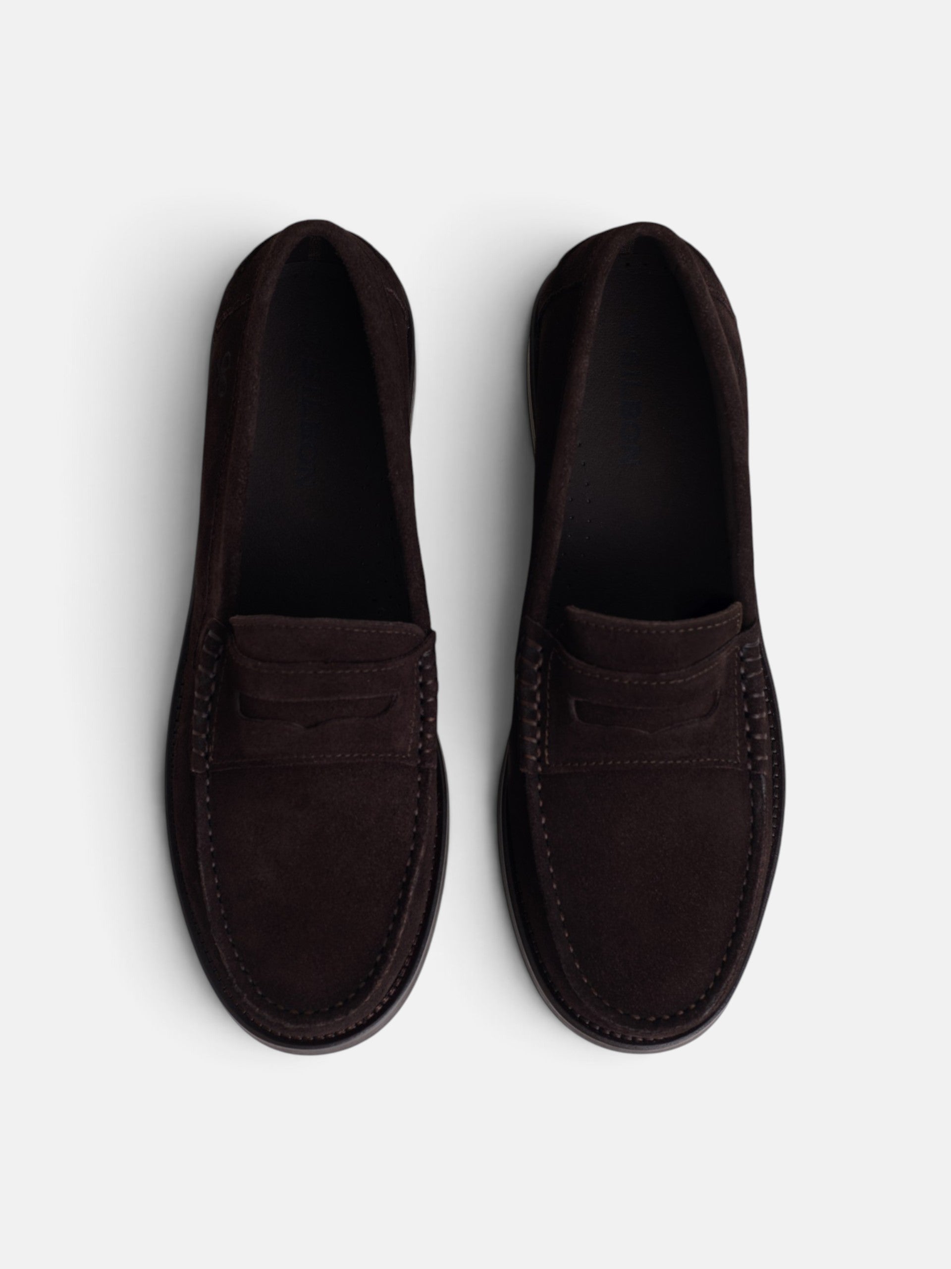 Zapato mocasin ante marron claro