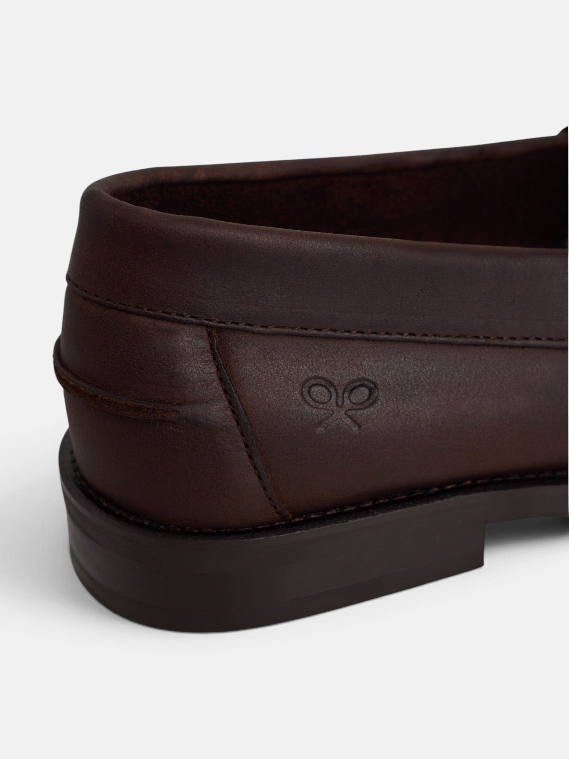 Zapato mocasin piel marron