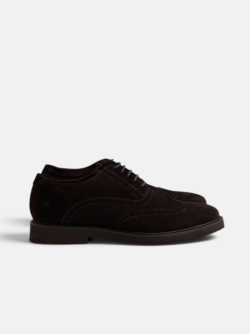Zapato clasico ante perforado marron