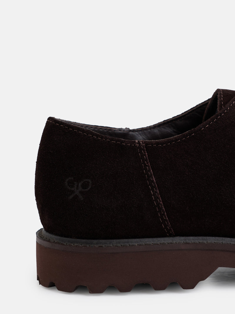Zapato wallabee serraje marron