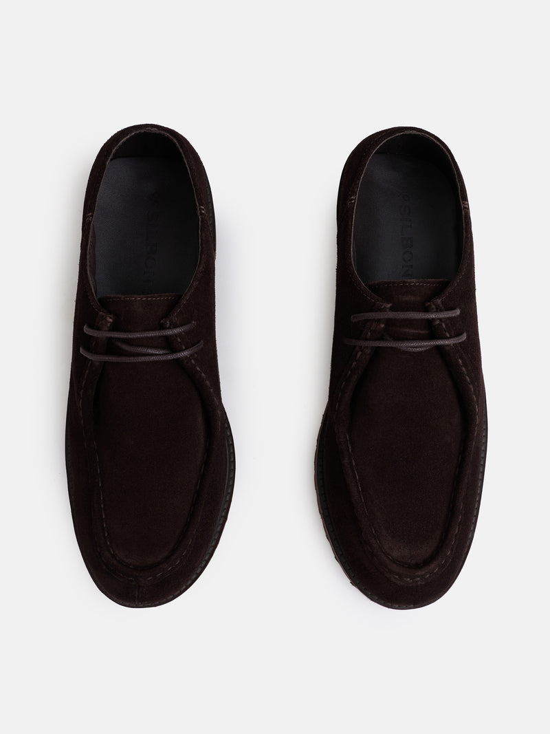 Zapato wallabee serraje marron