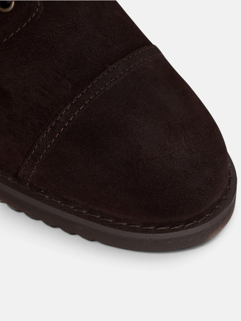 Bota alta serraje marron