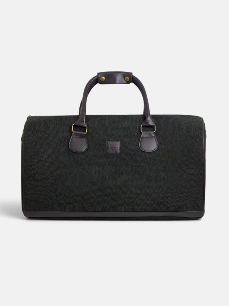 Bolsa de viaje tejido espiga verde