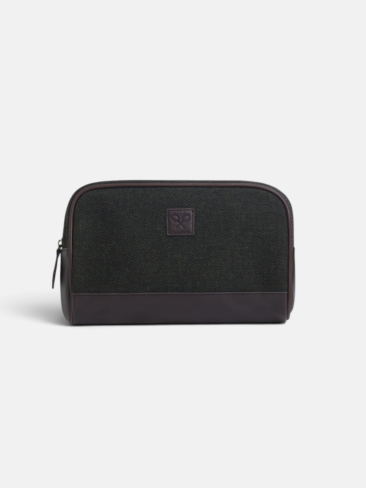 Necessaire tecido espinha verde