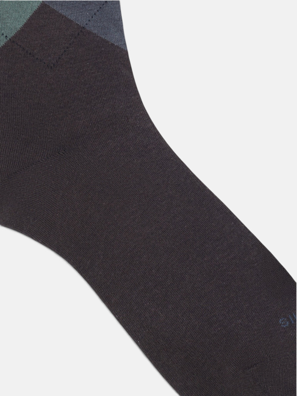 Calcetin rombos colores marron