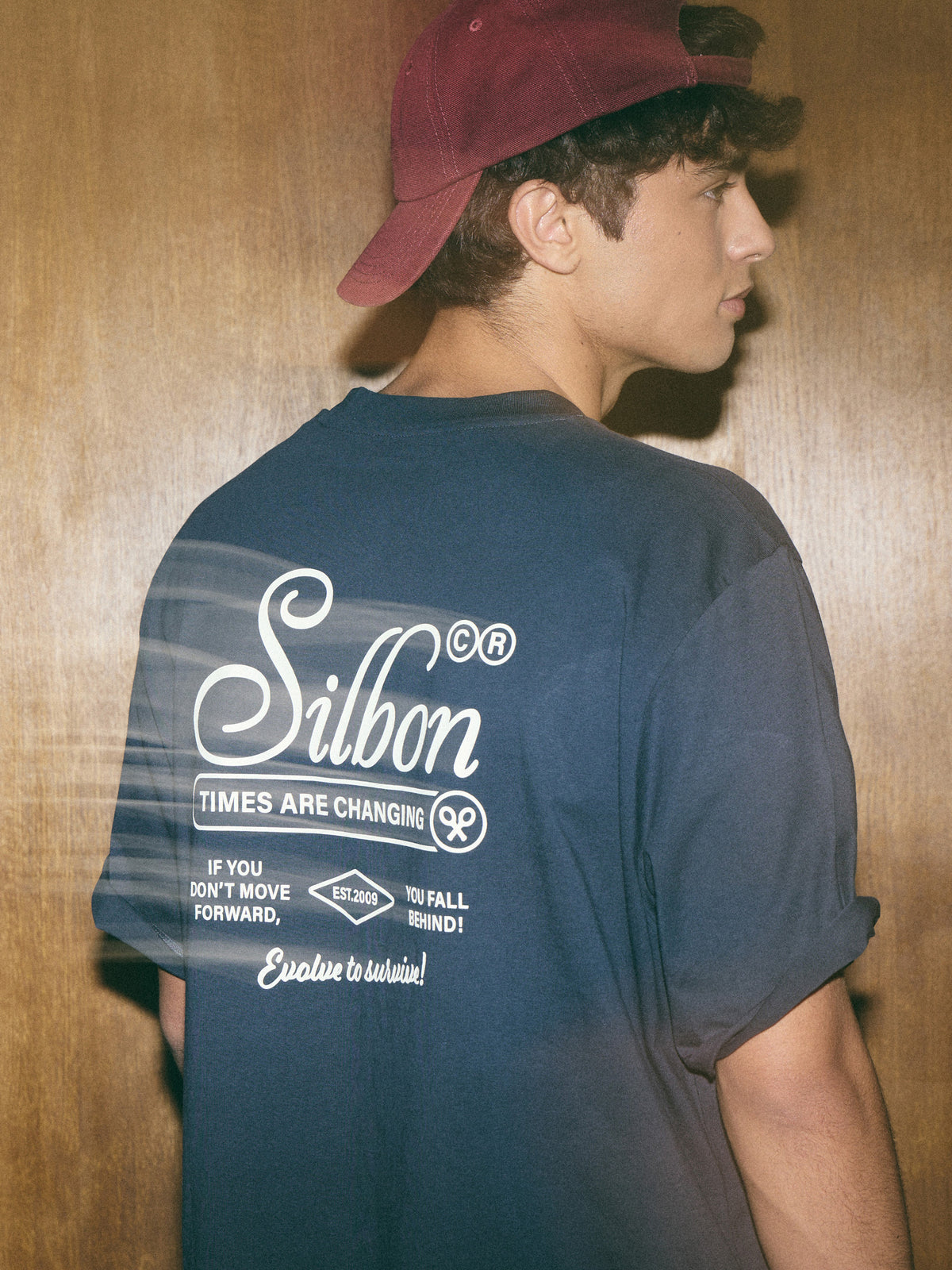 T-shirt special fit evolve to survive bleu marine