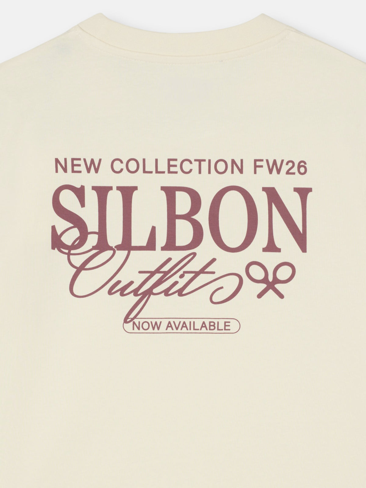 Camiseta silbon outfits crema