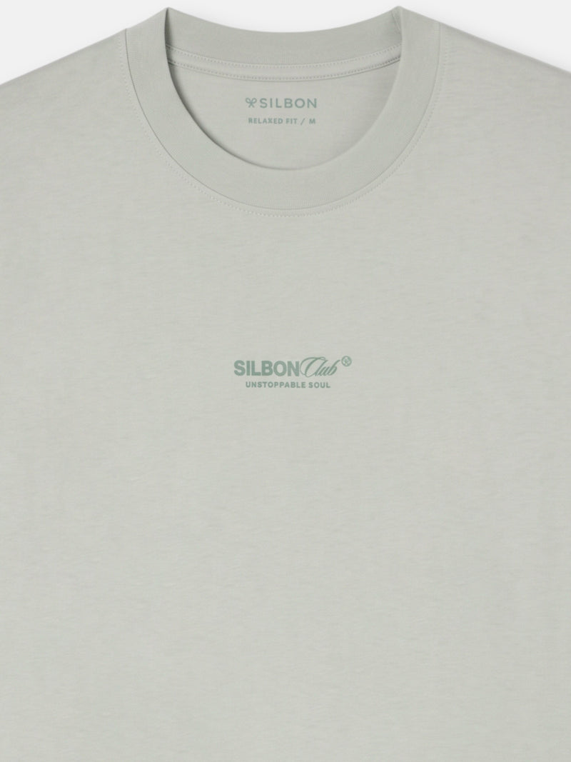 Camiseta relaxed fit silbon club gris