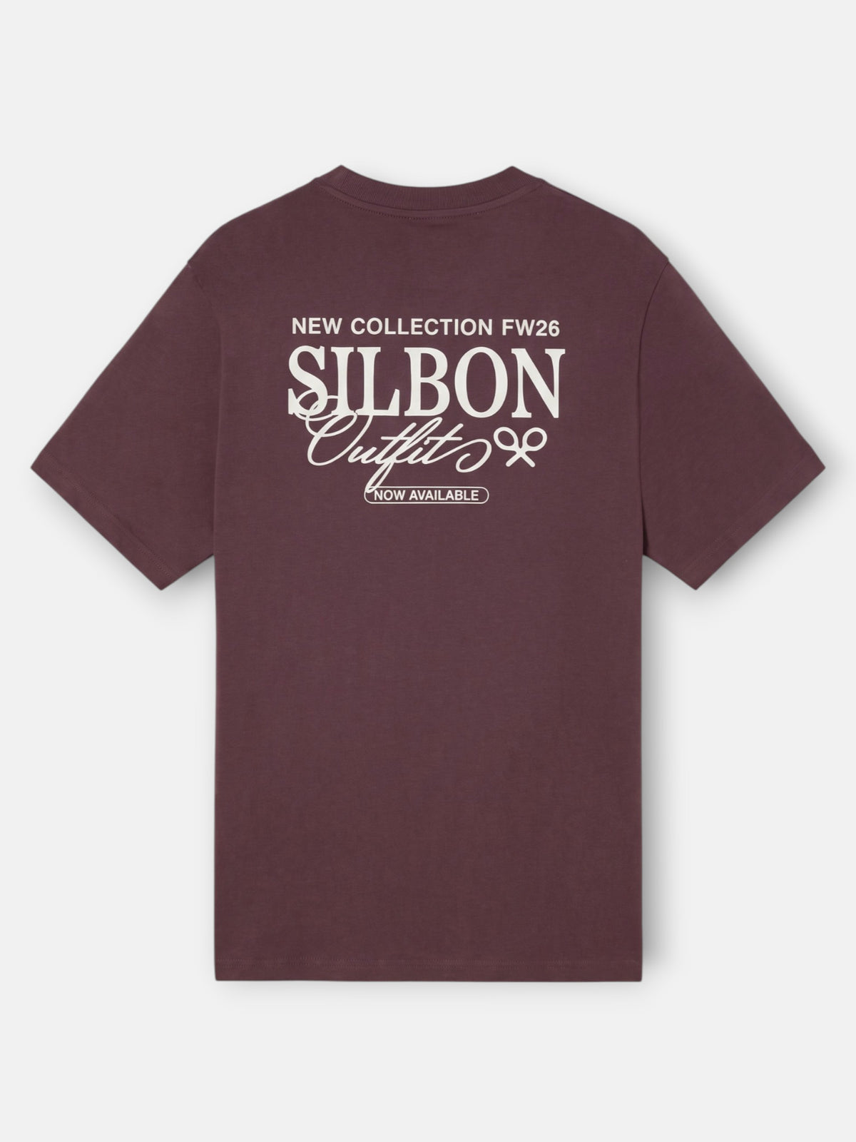 Camiseta silbon outfits burdeos