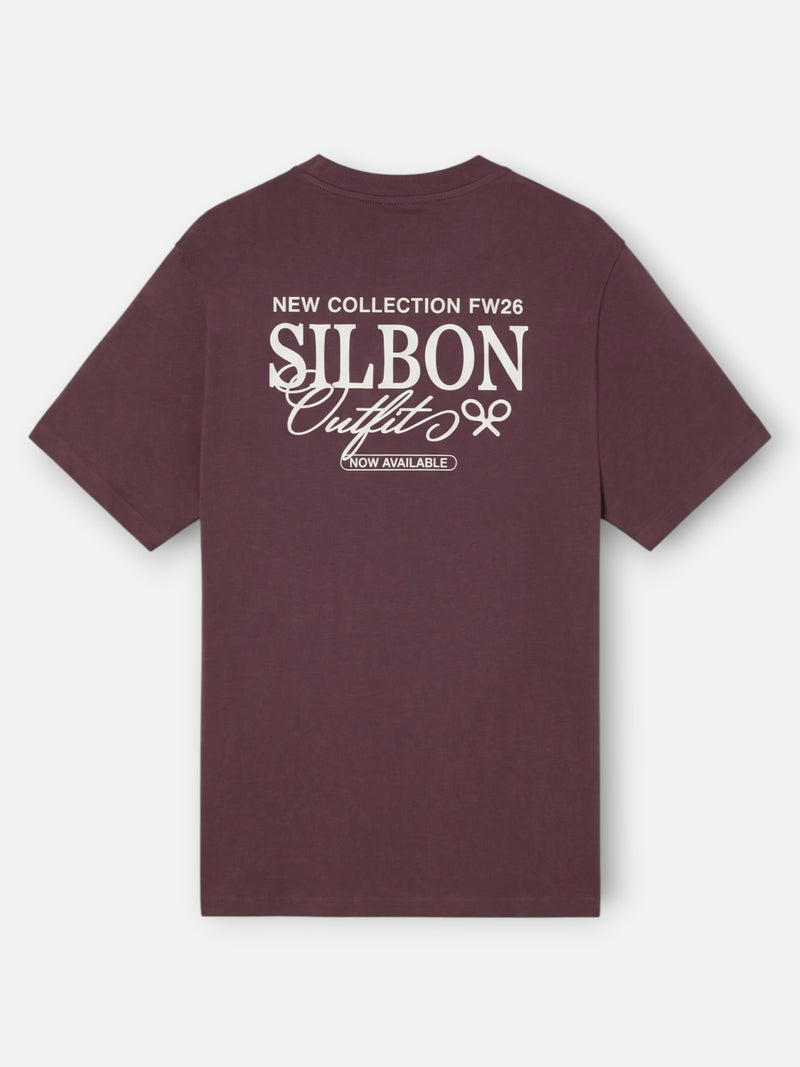 Camiseta silbon outfits burdeos