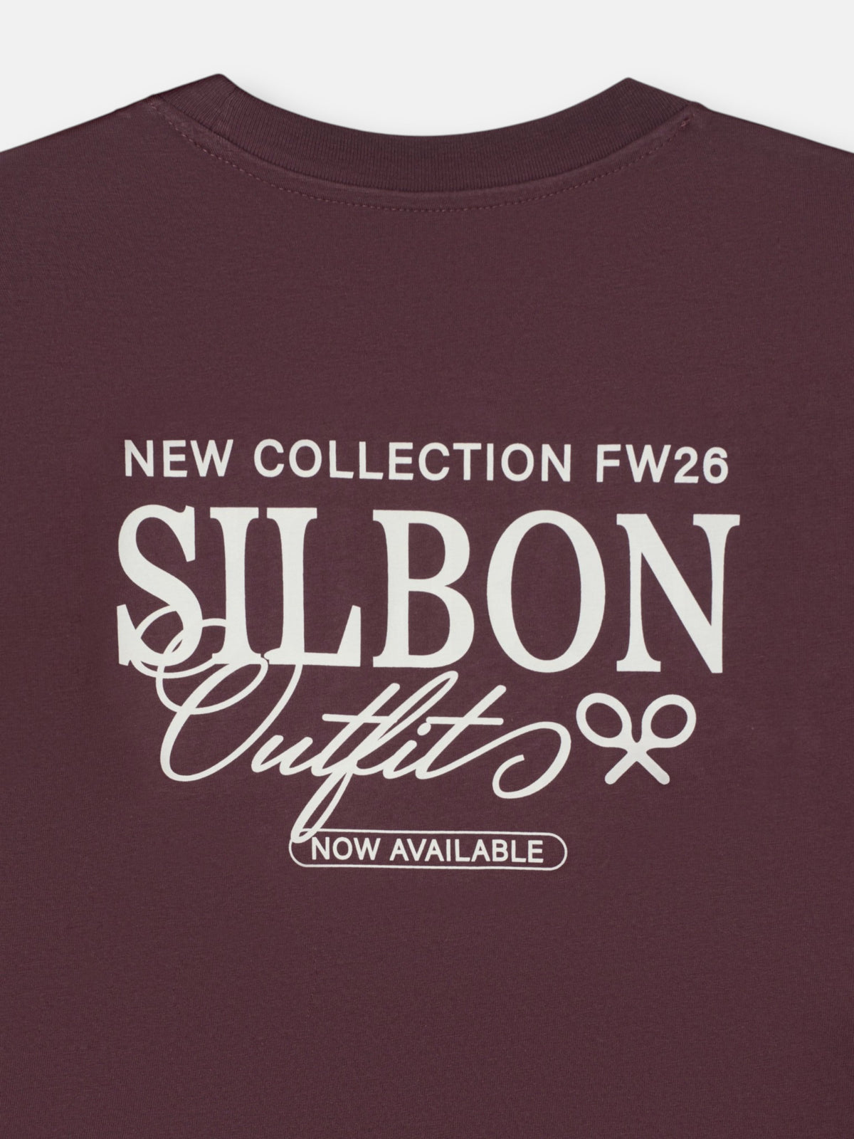 Camiseta silbon outfits burdeos