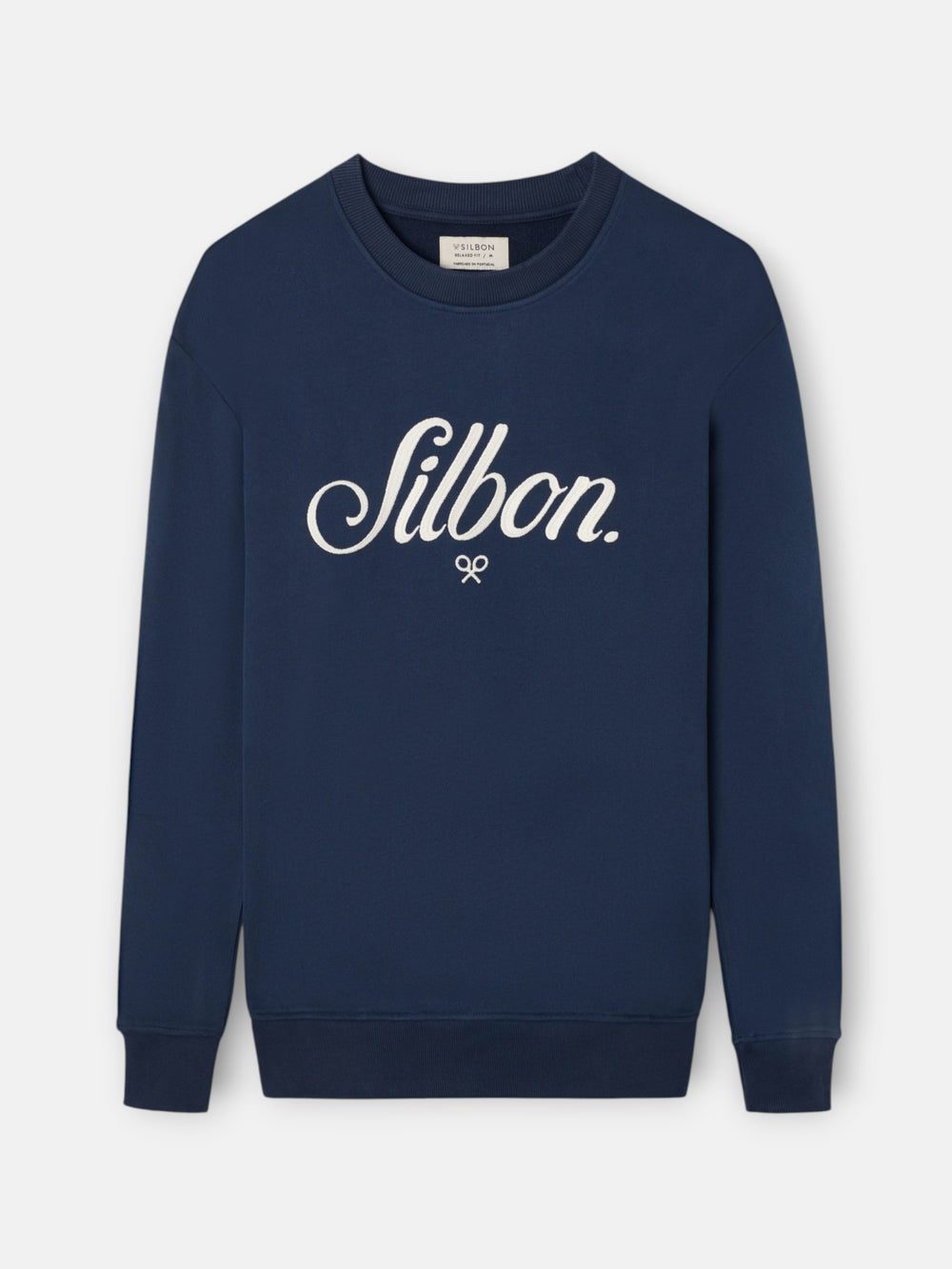 Sudadera relaxed fit silbon bordado azul marino