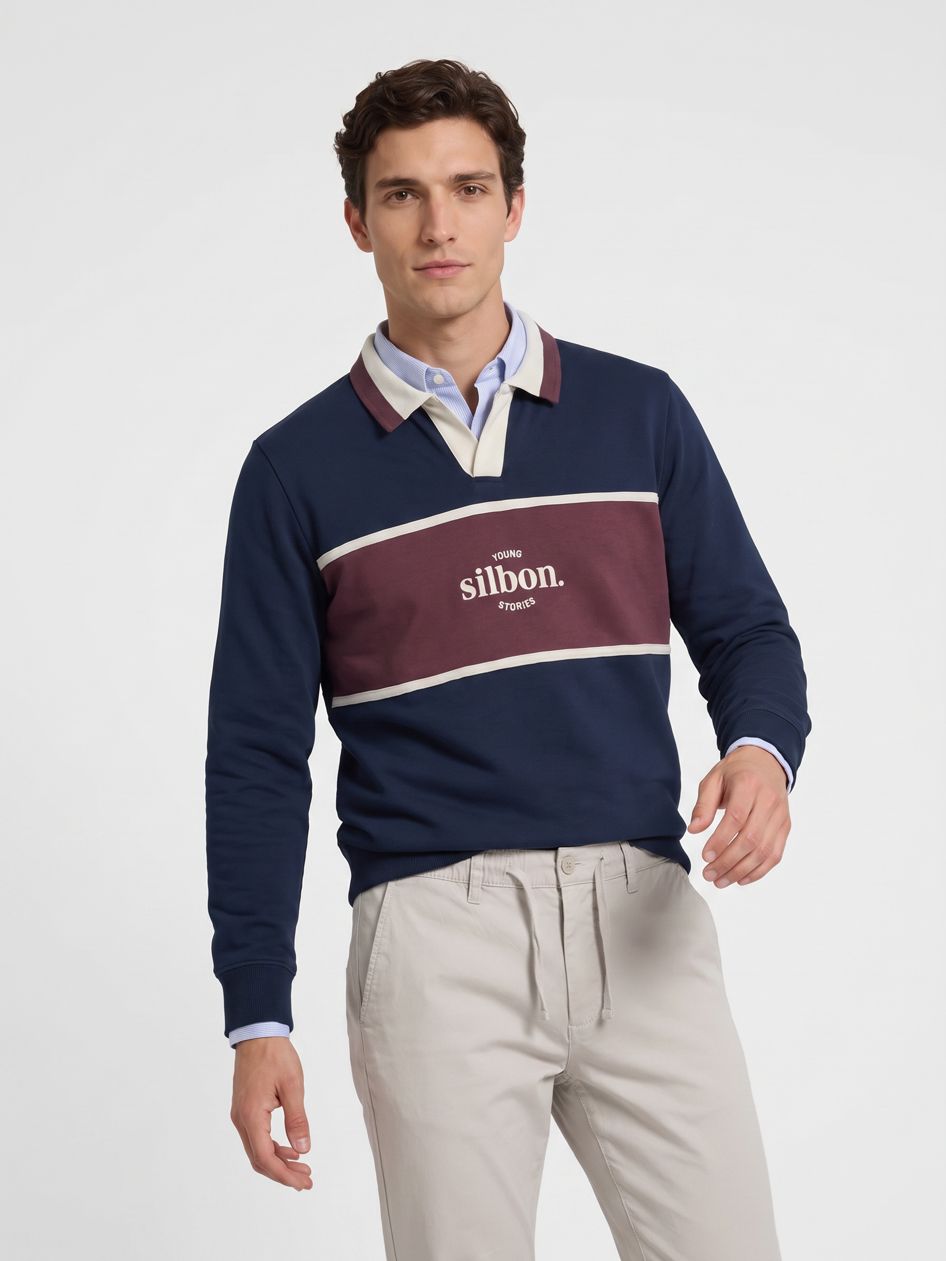 Sudadera polo young stories azul marino
