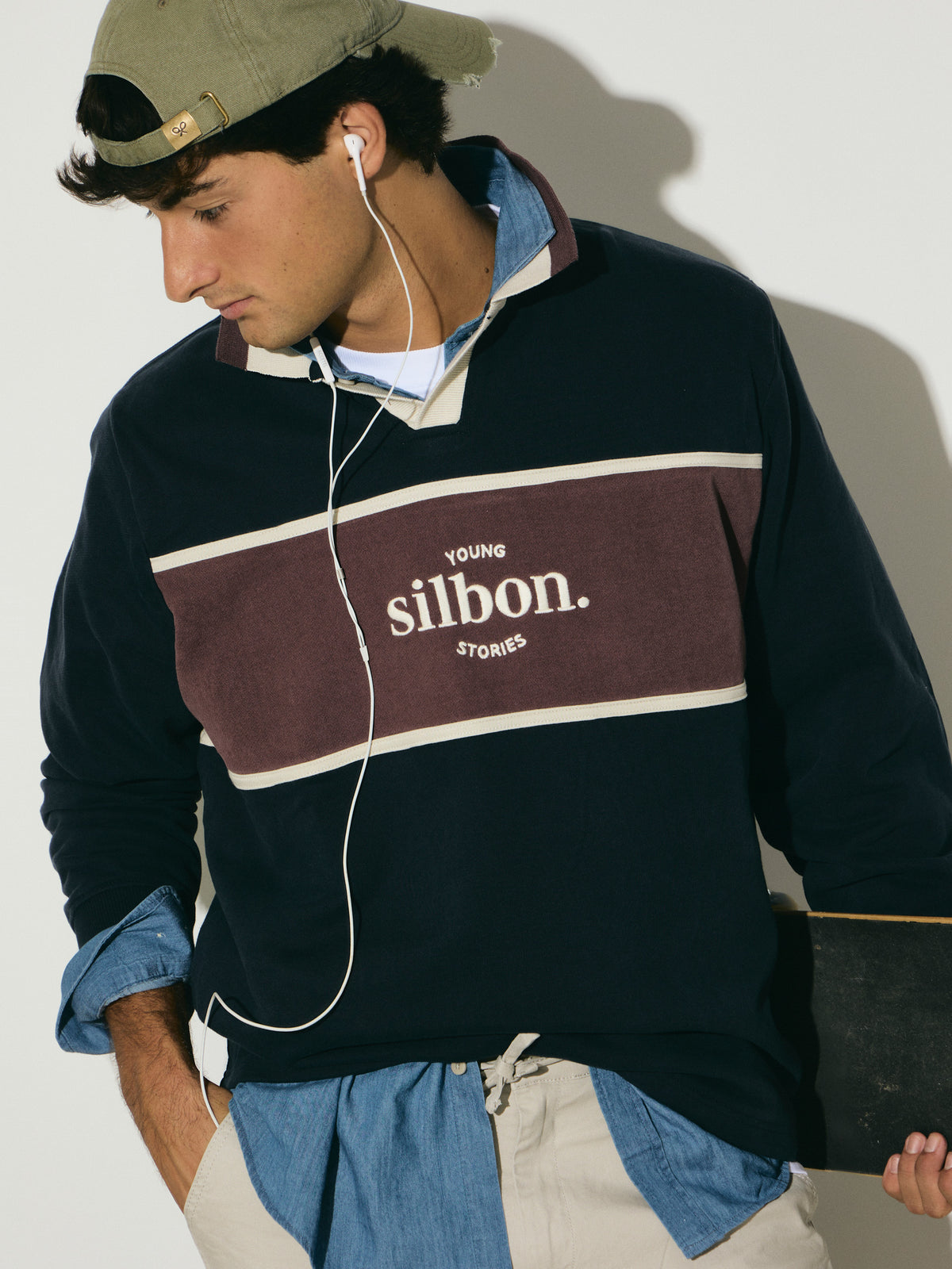 Sweatshirt polo young stories azul-marinho