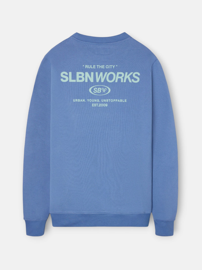 Sweat-shirt slbn works bleu