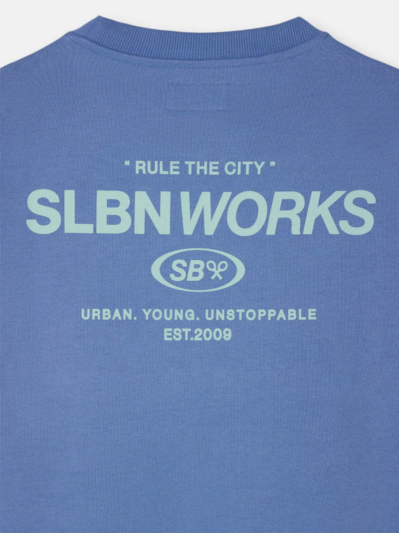 Sweat-shirt slbn works bleu