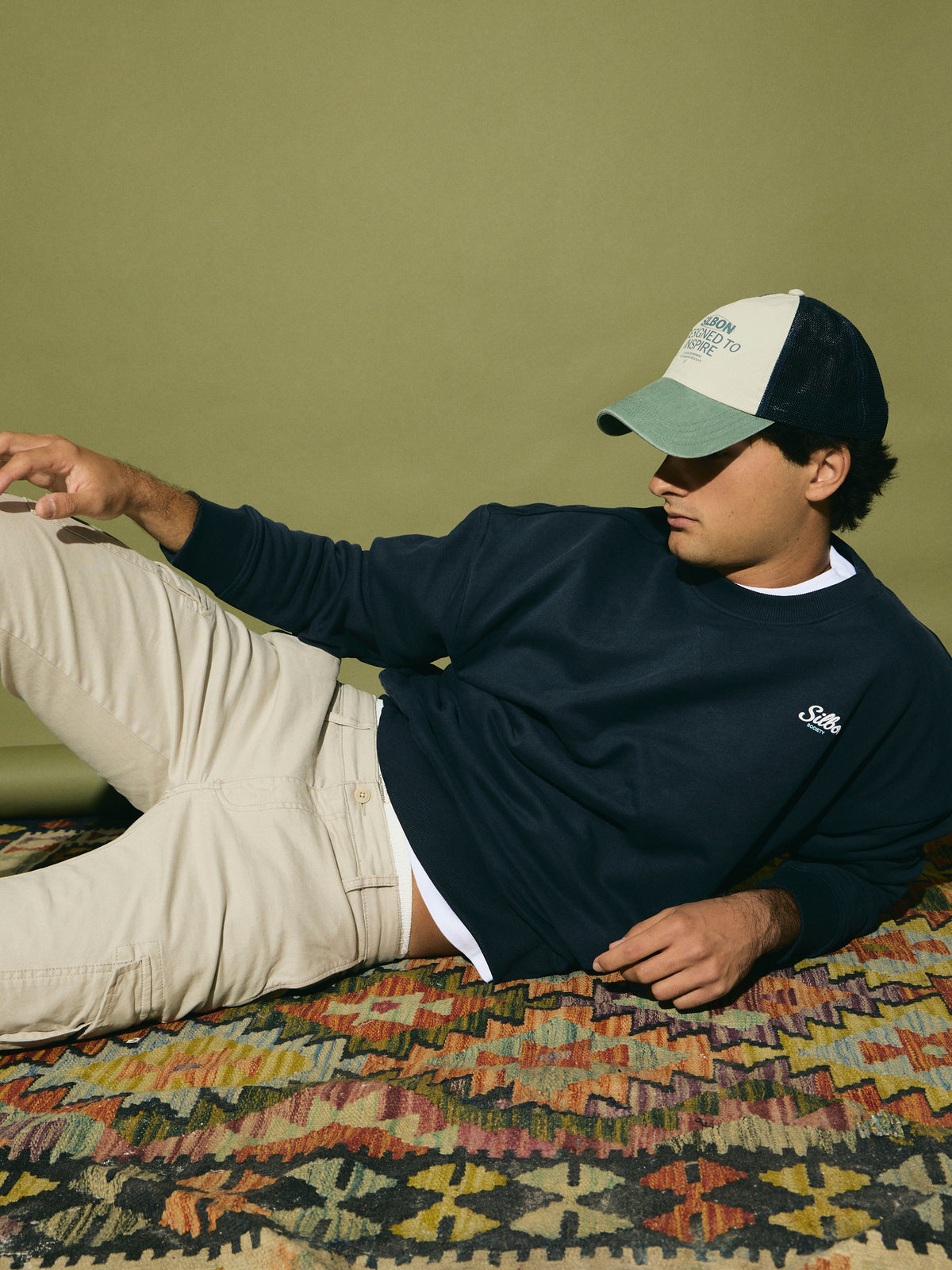Sudadera relaxed fit silbon society azul