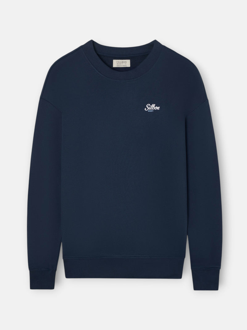 Relaxed fit Silbon Society blue sweatshirt
