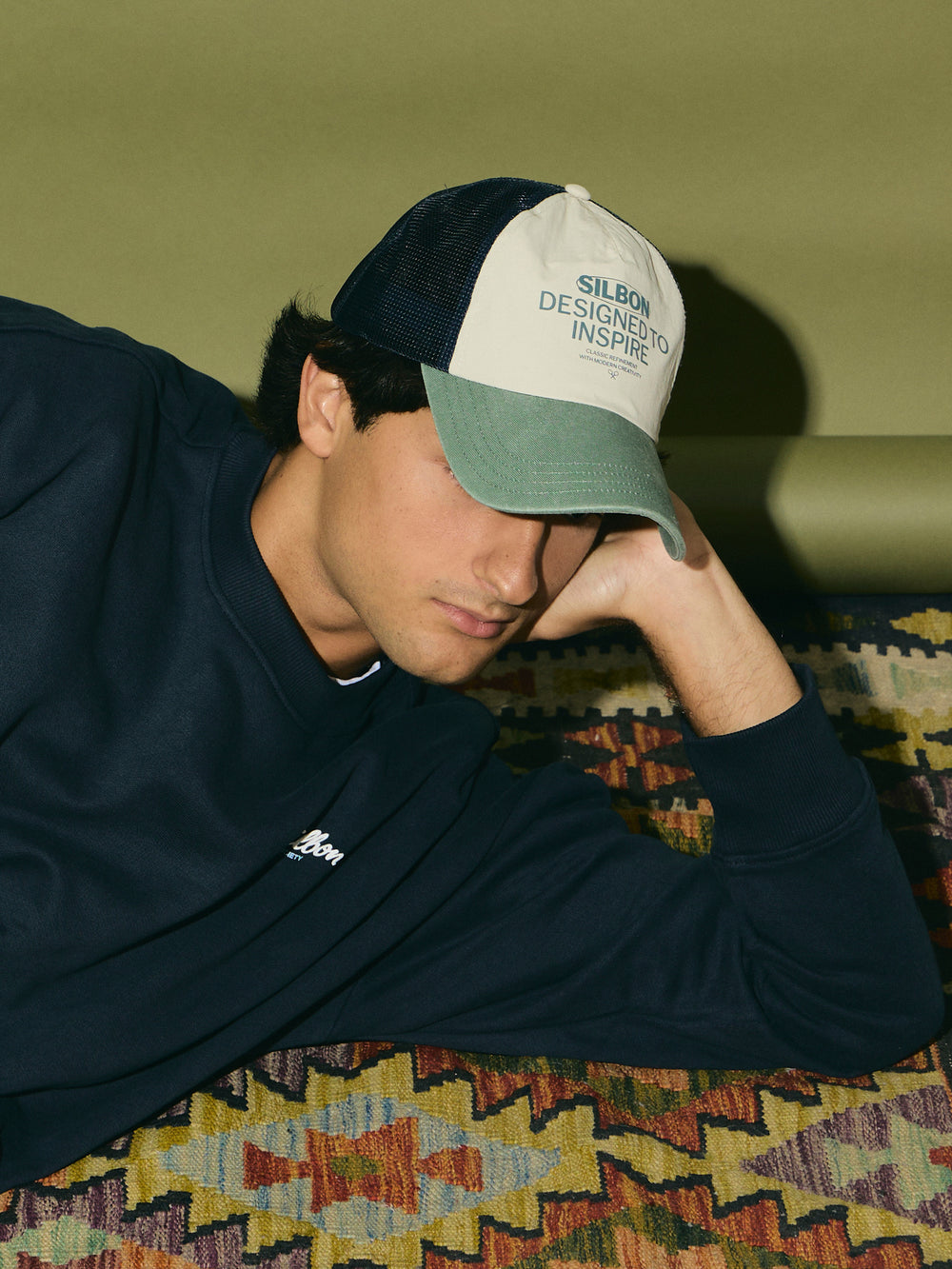 Sudadera relaxed fit silbon society azul