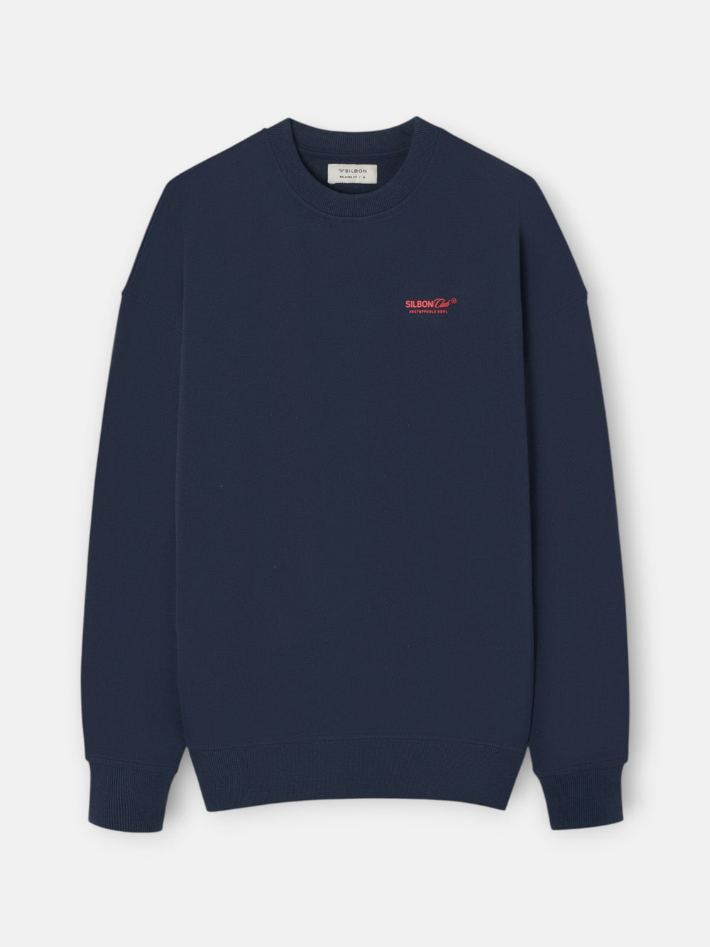 Navy blue relaxed fit Silbon Club sweatshirt