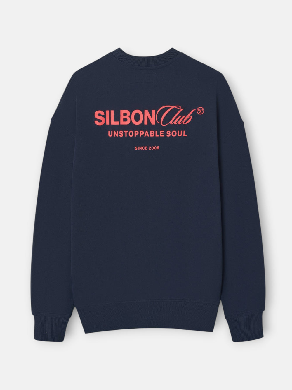Navy blue relaxed fit Silbon Club sweatshirt