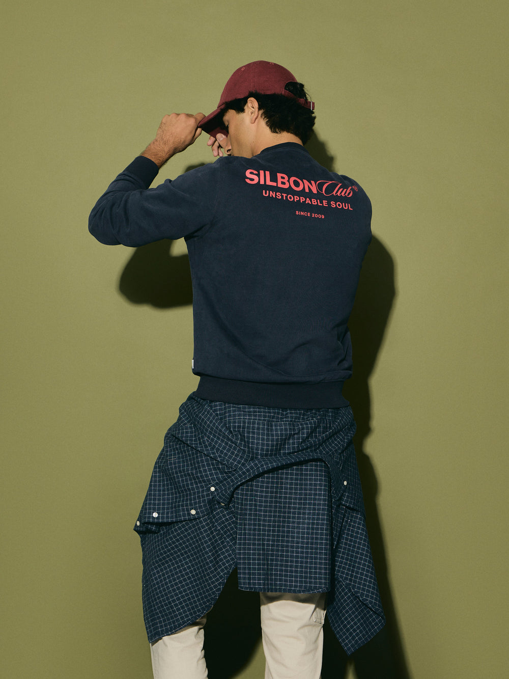Sudadera relaxed fit silbon club azul marino