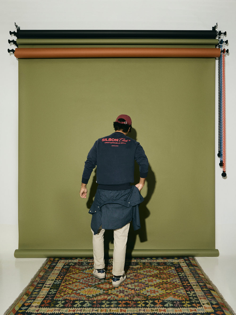 Sudadera relaxed fit silbon club azul marino