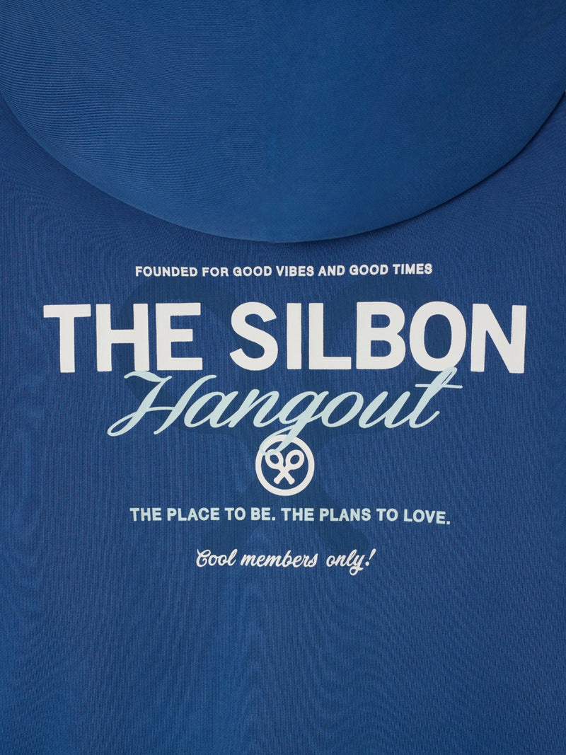 Sudadera relaxed fit capucha hangout azul