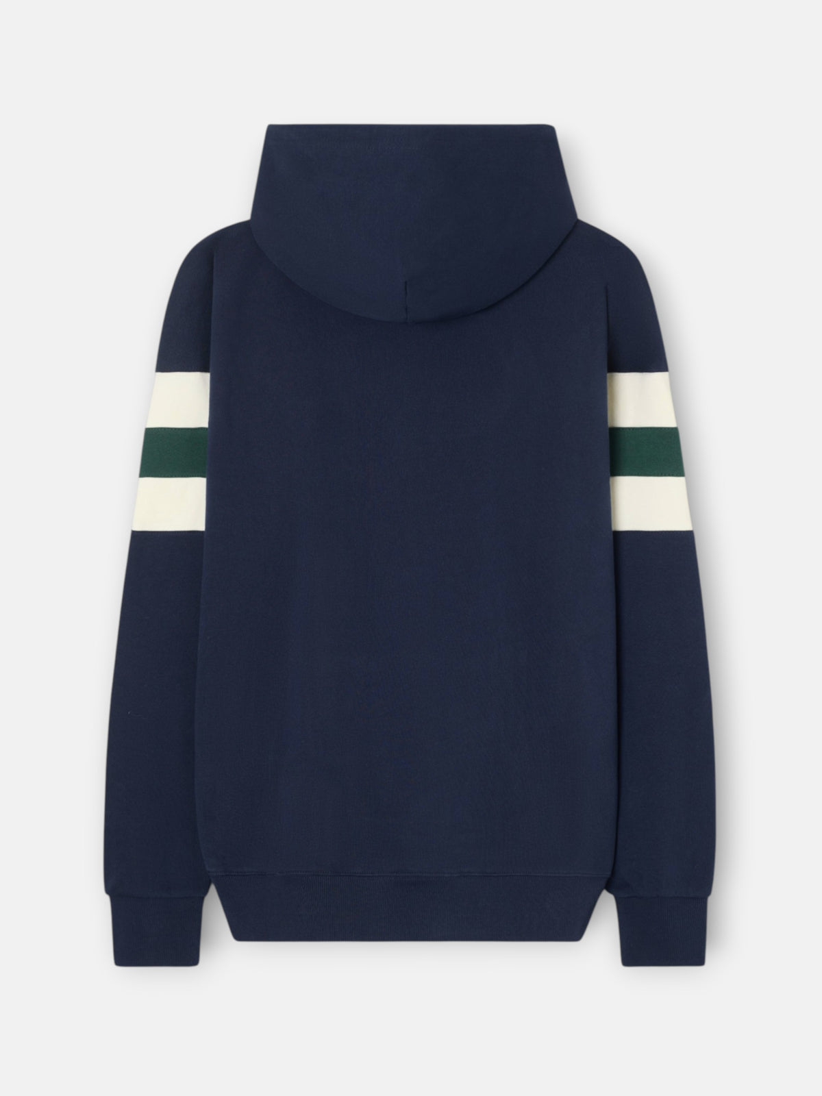 Relaxed navy blue striped hoodie