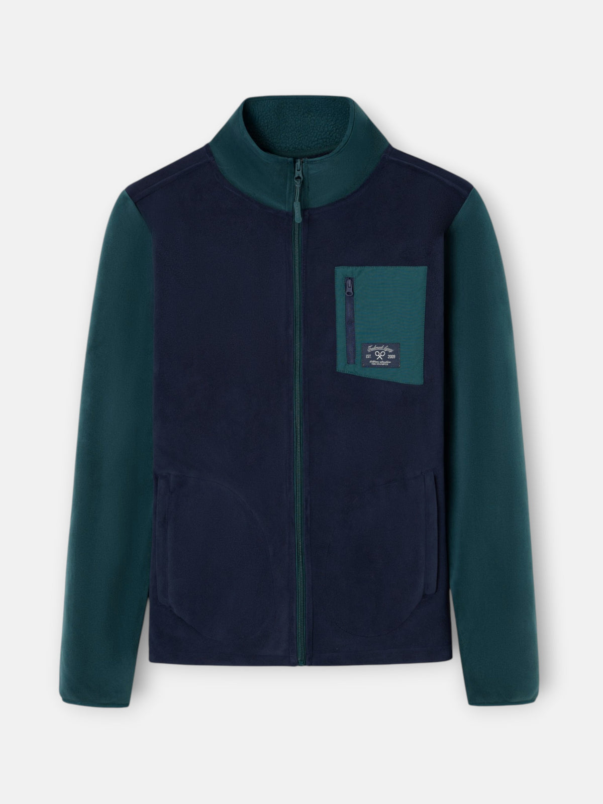 Two-tone navy blue fleece