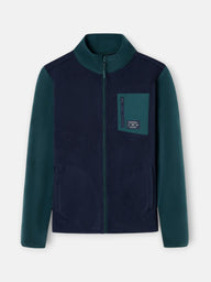 Polaire bicolore bleu marine