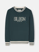 Sudadera relaxed fit retro verde oscuro