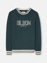 Dark green retro relaxed fit sweatshirt