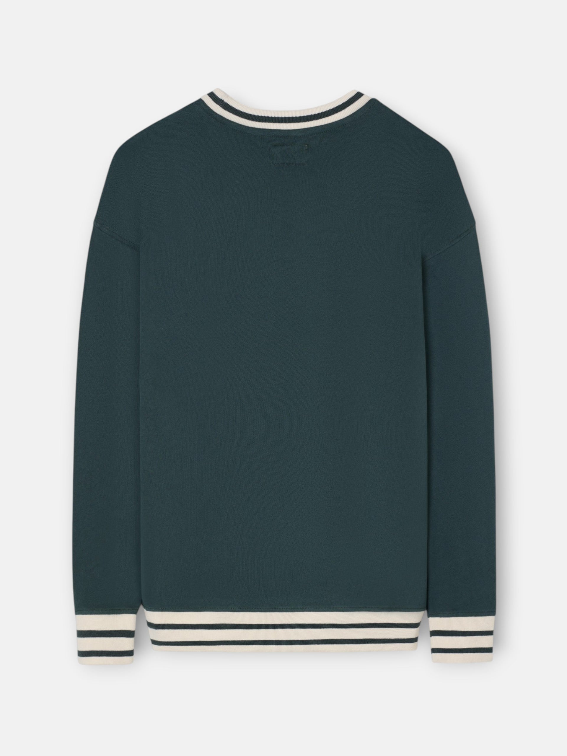 Sudadera relaxed fit retro verde oscuro